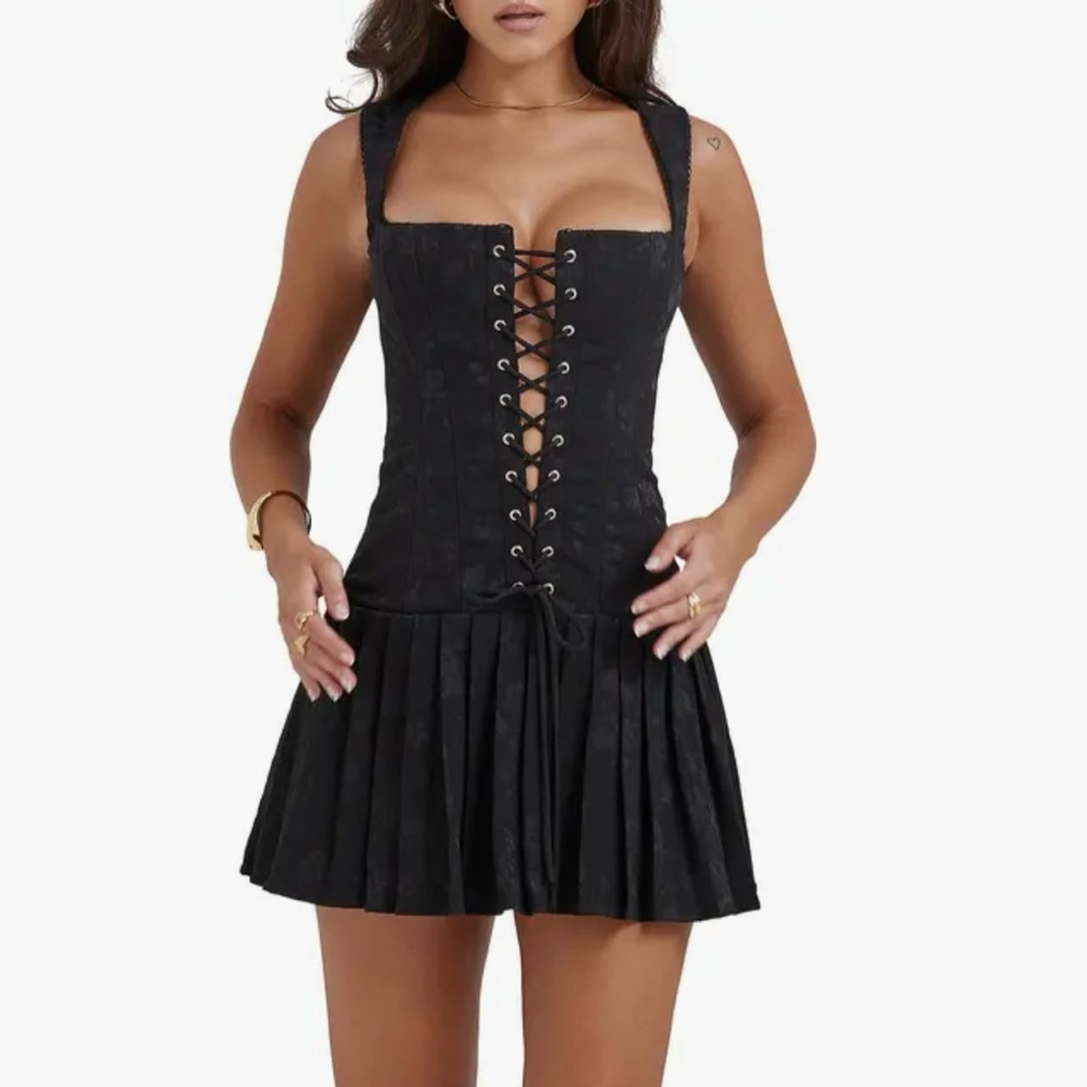 House of CB lace up dress